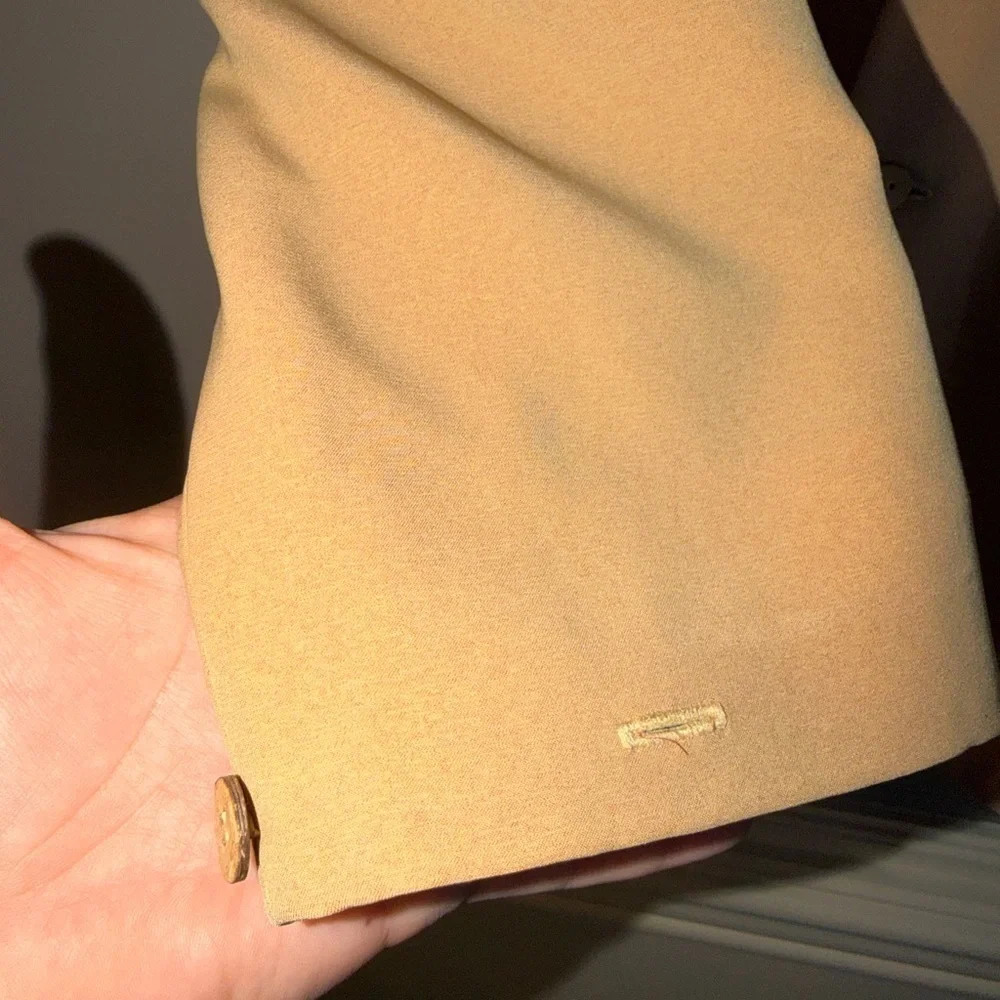 Joe Bananas Silk Oversized Blazer Jacket - Tan/Camel - Size M MSRP $2800